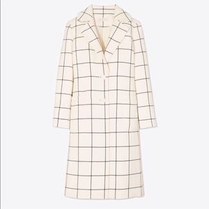 Tory Burch white and black coat